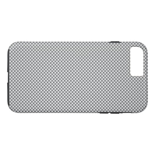 Silver Carbon Fibre Print Case-Mate iPhone Hülle (Rückseite (Horizontal))
