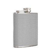 Silver Carbon Fibre Style Print Flachmann (Rechts)