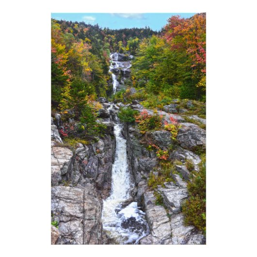 Silver Cascade im Herbst, New Hampshire Fotodruck (Vorne)