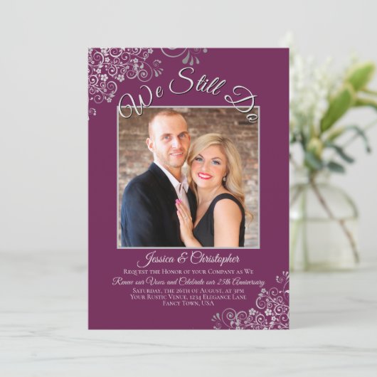 Silver & Cassis Wir machen noch immer eine Wettern Einladung (Stehend Vorderseite)