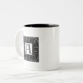 Silver Celtic "A Monogram" Zweifarbige Tasse (Vorderseite Links)
