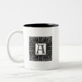 Silver Celtic "A Monogram" Zweifarbige Tasse (Links)