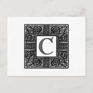Silver Celtic "C Monogram" Postkarte