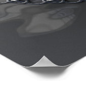 Silver Celtic Dragon Poster (Ecke)