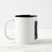 Silver Celtic "E" Monogram Zweifarbige Tasse (Links)