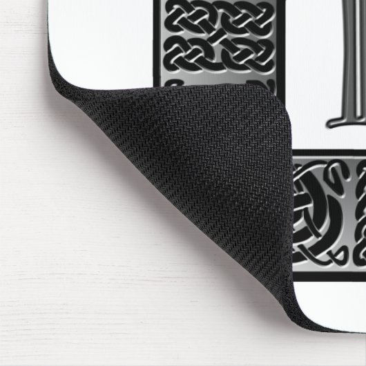 Silver Celtic "F" Monogram Mousepad (Ecke)