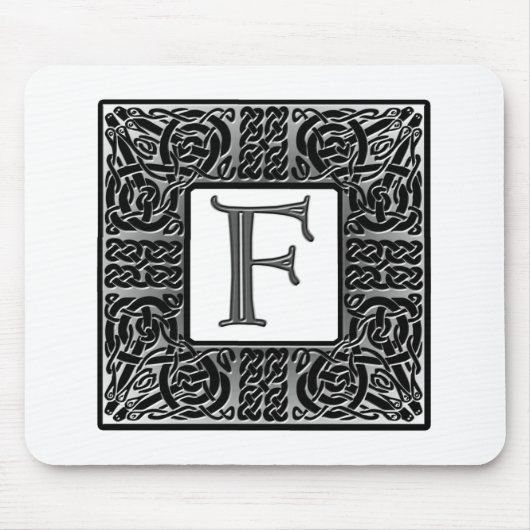 Silver Celtic "F" Monogram Mousepad (Vorne)