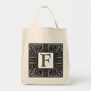 Silver Celtic "F" Monogram Tragetasche