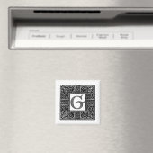 Silver Celtic "G Monogram" Magnet (In Situ (Geschirrspüler))