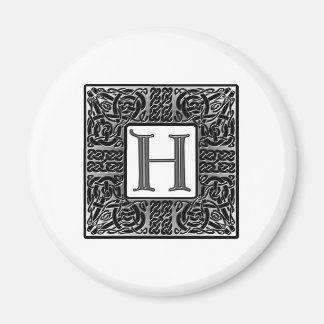 Silver Celtic "H Monogram" Magnet