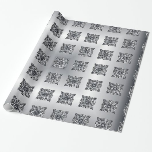 Silver Celtic Knot anpassbar Geschenkpapier (Ungerollt)