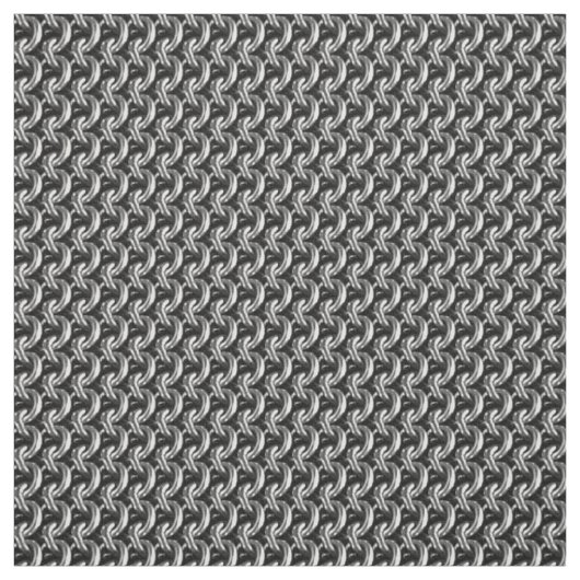 Silver Chainmaille Print Goth Muster Fabric Stoff (Muster)