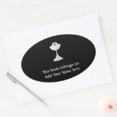 Silver Chalice und Host Ovaler Aufkleber (Umschlag)