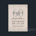 Silver Champagne 60. Geburtstag Rett Details Einladung<br><div class="desc">Elegantes "60th Birthday Party" Design mit Imitats Glitzer Konfetti & Details Text. Einfach zu bedienen und leicht zu personalisieren. Bestelle noch heute!</div>