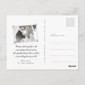 Silver Champagne Bubbly Stylish Wedding Danke Postkarte (Rückseite)