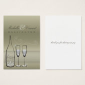 Silver Champagne Wedding Jubiläumsfeier DIY Gift T (Vorne & Hinten)