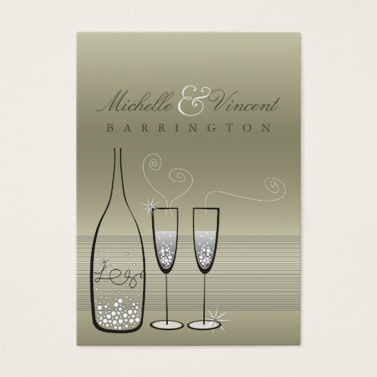 Silver Champagne Wedding Jubiläumsfeier DIY Gift T (Vorderseite)