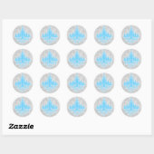 Silver Chandelier Breeze Round Stickers (Blatt)