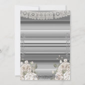 Silver Charro Baby Shower Fiesta Einladung (Rückseite)