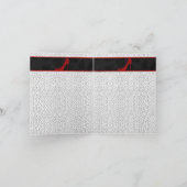 Silver Cheetah Print Personalisiert Deluxe Karte (Innenseite)