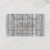 Silver Chicken Wood Rustic Bio Egg Landwirtschaft Visitenkarte (Rückseite)