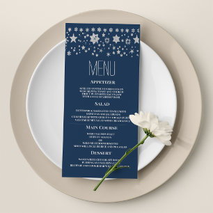 Silver Chirstmas Fee leichte Winter Wedding Menu Programm