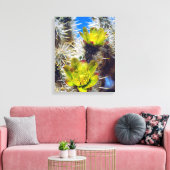Silver Cholla Cactus Wildblumen Leinwanddruck (Insitu (Wohnzimmer))
