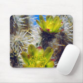 Silver Cholla Cactus Wildblumen Mousepad (Mit Mouse)
