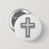 Silver Christlich Cross/Oster Button (Vorne & Hinten)
