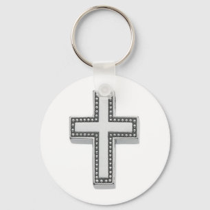 Silver Christlich Cross/Oster Schlüsselanhänger