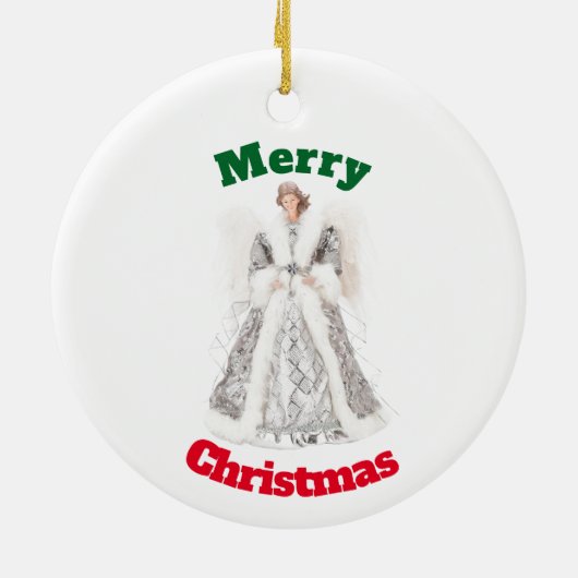 Silver Christmas Angel Ornament (Hinten)