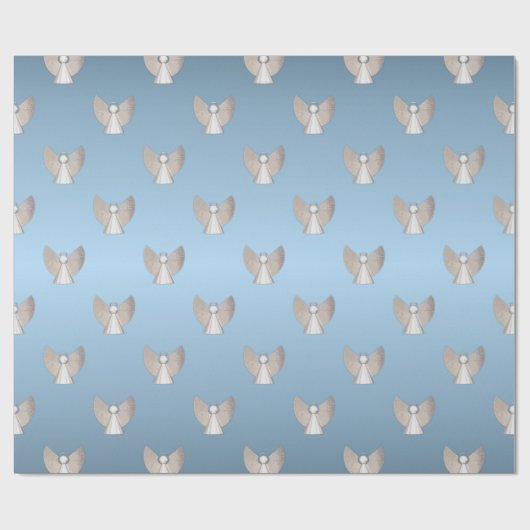 Silver Christmas Angels Geschenkpapier (Flach)