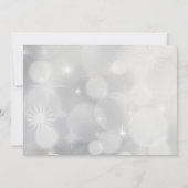 Silver Christmas Ball auf Bokeh Lights Party Einladung (Rückseite)