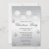 Silver Christmas Ball Corporate Weihnachtsfest Par Einladung (Vorderseite)