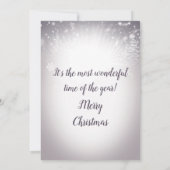 Silver Christmas Baubles Weihnachtsfest Party Einladung (Rückseite)