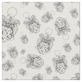 Silver Christmas Engel of Peace Seamless Pattern Stoff (Nahaufnahme)
