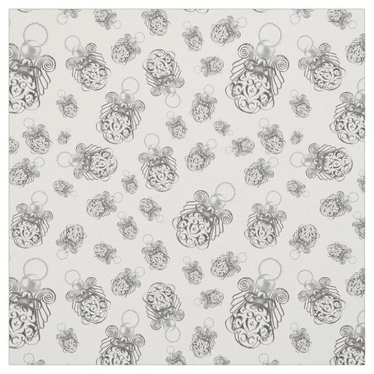 Silver Christmas Engel of Peace Seamless Pattern Stoff (Muster)