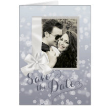 Silver Christmas Foto Save the Date