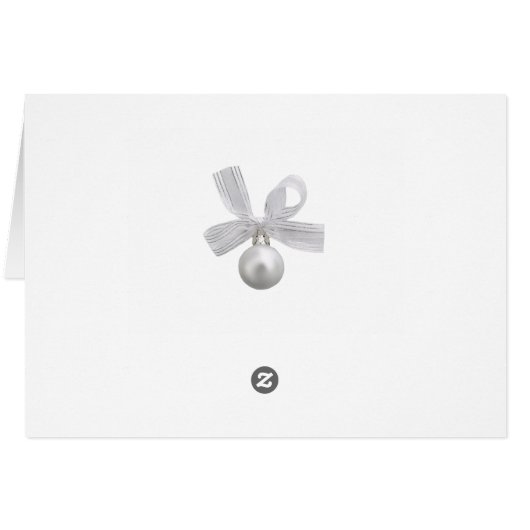 Silver Christmas Foto Wedding Danke (Rückseite Horizontal)