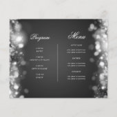 Silver Christmas Lights Einladungs-Programm & Menü (Hinten)