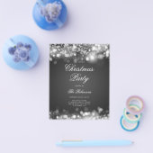 Silver Christmas Lights Einladungs-Programm & Menü (Einzeln)