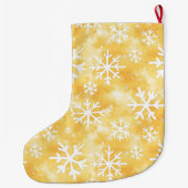 Silver Christmas Lila Button Rote Streifen Großer Weihnachtsstrumpf (Rückseite)