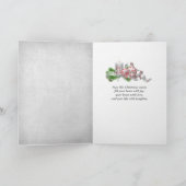 Silver Christmas Ornament mit Snowflakes Card Karte (Innenseite)