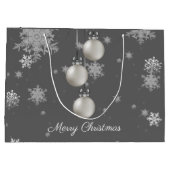 Silver Christmas Ornaments Geschenktasche Große Geschenktüte (Rückseite)