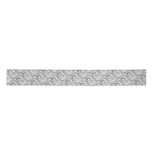 Silver Christmas Satin Ribbon 3" Breite Satinband (Vorderseite)