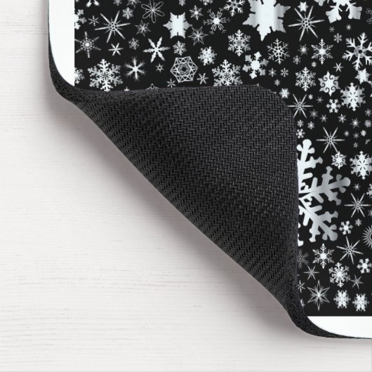Silver Christmas Snowflakes Mousepad (Ecke)