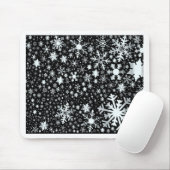 Silver Christmas Snowflakes Mousepad (Mit Mouse)