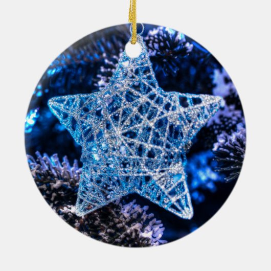 Silver Christmas Star von Bethlehem Ornament (Hinten)