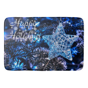 Silver Christmas Star von Bethlehem Ornament Badematte