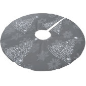 Silver Christmas Tree Modernes Design Polyester Weihnachtsbaumdecke (Schrägansicht)